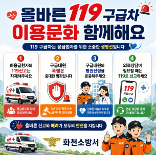 올바른 119구급차 이용문화 함께알아볼까요?