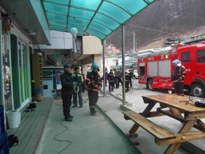 전통시장 소방훈련 및 화재예방홍보 캠페인