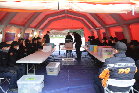 태백소방서, 긴급구조통제단 기능숙달 불시가동훈련 실시